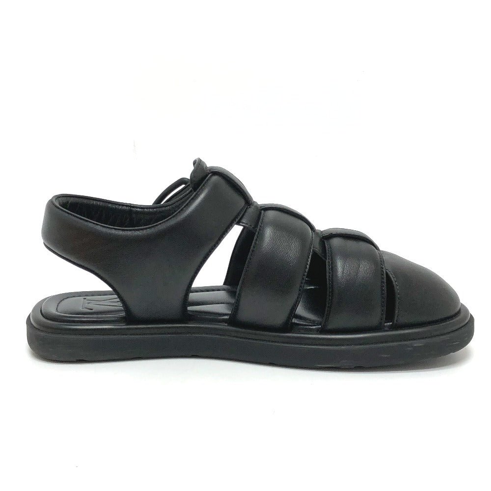 LOUIS VUITTON Sandals 1ACVTR leather black LV Venice Line Sandals 6.5 | AlmaBagz - Image 6
