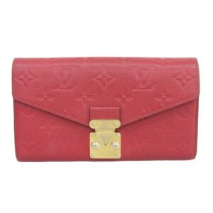 Louis Vuitton Monogram Empreinte  Color Sacrlet Monogram Empreinte Long Wallet (Bi-Fold) | AlmaBagz