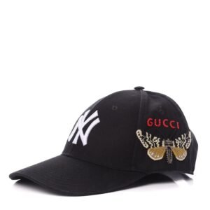 Gucci Baseball Cap With NY Yankees™ Patch In Black | AlmaBagz