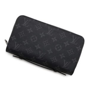 Louis Vuitton Monogram Eclipse  Monogram Eclipse Noir Monogram Eclipse Long Wallet (Bi-Fold) | AlmaBagz