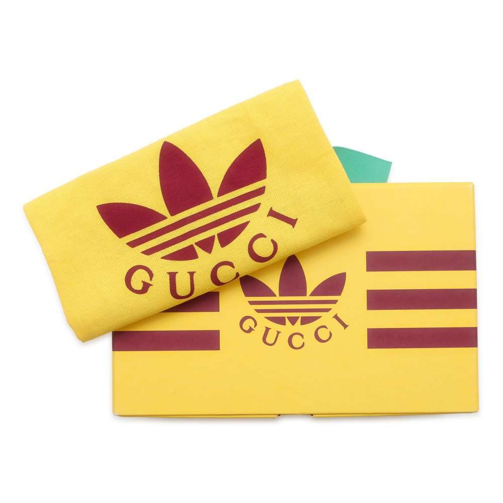 GUCCI adidas Collaboration Chain Wallet Red/White 621892 Leather | AlmaBagz - Image 9