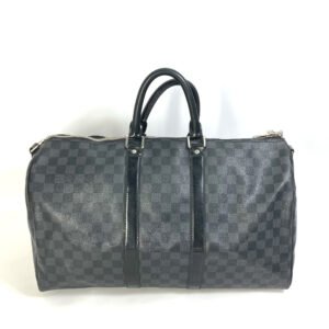 LOUIS VUITTON Boston Duffel bag N41418 Damier Grafitto Canvas black Damier Grafitte Keepall  bandouliere45 | AlmaBagz