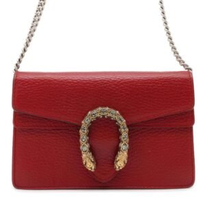 GUCCI Dionysus Chain Shoulder Bag Red 476432 Leather | AlmaBagz