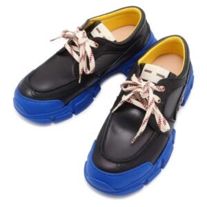 GUCCI BOATREX Low Cut Sneakers Black/Blue 576048 Leather Size 10 | AlmaBagz