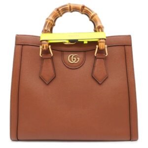 GUCCI Diana Bamboo Handle 2wayHandbag Brown 660195 Leather Size Small | AlmaBagz