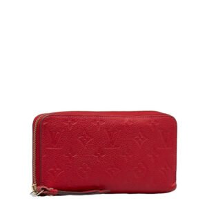 Louis Vuitton Monogram Implant Jeep Wallet Long Wallet M63691 Scarlet Red Car Friser Ladies Louis Vuitton | AlmaBagz