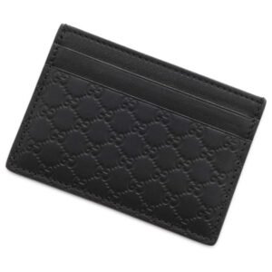 GUCCI Micro GG Card Case Black 262837 Leather | AlmaBagz