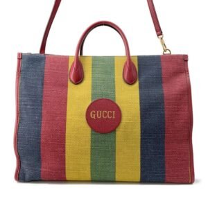 GUCCI Baiadera 2WAY Tote Bag Multicolor 630358 Canvas Leather | AlmaBagz