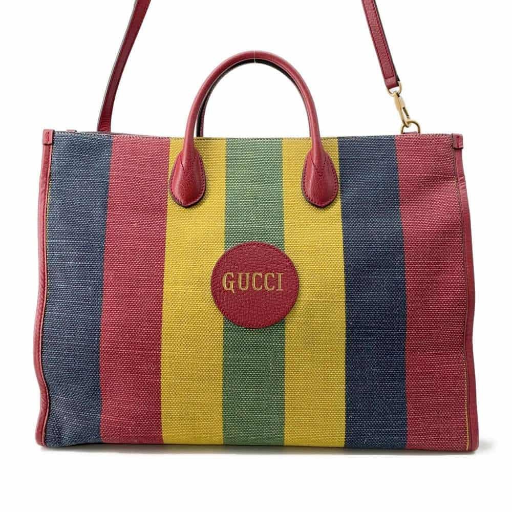 GUCCI Baiadera 2WAY Tote Bag Multicolor 630358 Canvas Leather | AlmaBagz