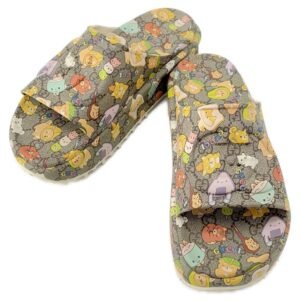 GUCCI Animal Print Sandals Beige/Multicolor 737518 Rubber Size 10 | AlmaBagz