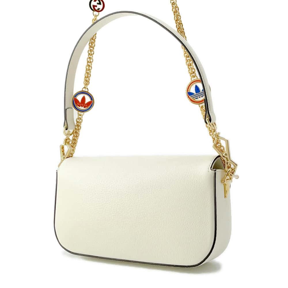 GUCCI Adidas Horsebit1955 White/Black 722009 Leather Size Small | AlmaBagz - Image 2