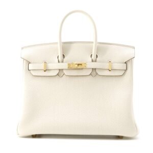HERMES Birkin Craie Togo Leather Size 25 | AlmaBagz