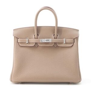 HERMES Birkin Etoupe Togo Leather Size 25 | AlmaBagz