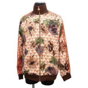 GUCCI Technical Zip Jacket Jersey Size L White/Orange 692108 Polyester55% Cotton45% | AlmaBagz