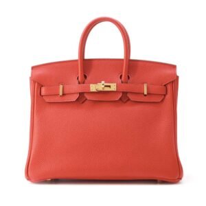 HERMES Birkin Rouge Coeur Togo Leather Size 25 | AlmaBagz