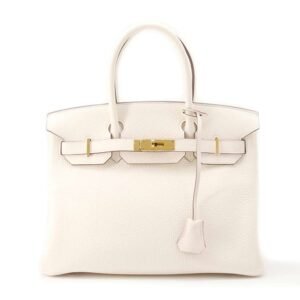 HERMES Birkin Nata Taurillon Clemence Size 30 | AlmaBagz