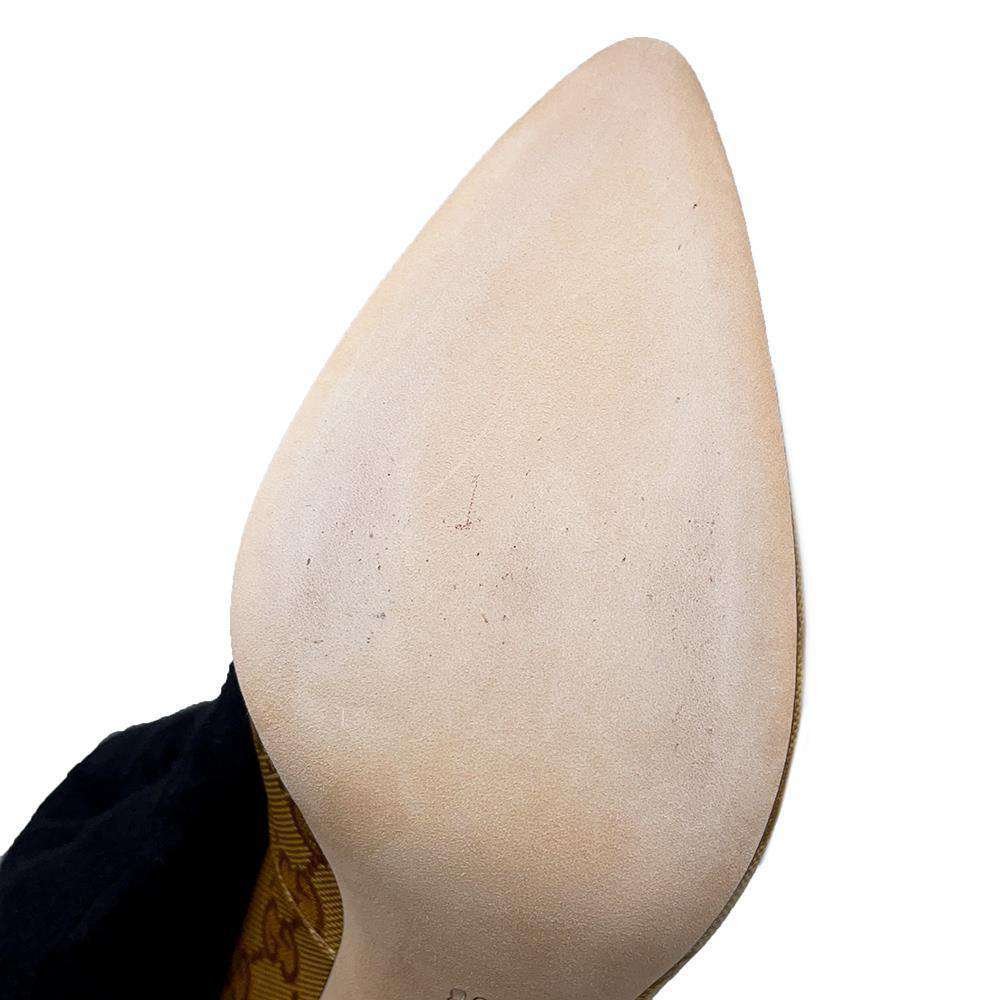 GUCCI Adidas Collaboration GG Crystal Pumps Beige 702221 Leather Size 38 | AlmaBagz - Image 5