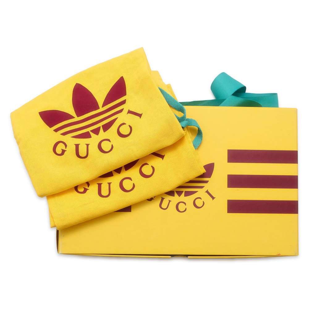 GUCCI Adidas Collaboration GG Crystal Pumps Beige 702221 Leather Size 38 | AlmaBagz - Image 11