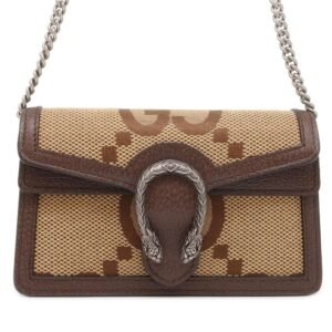GUCCI Jumbo GG Dionysus ChainShoulder Bag Beige/Brown 476432 Canvas Leather Size super mini | AlmaBagz