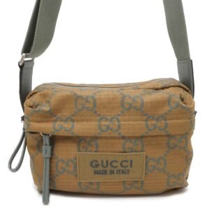 GUCCI Japan Limited Edition GG Ripstop Small Cross Body Bag Khaki 767931 GGPolyester | AlmaBagz