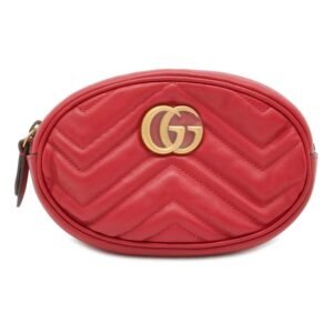 GUCCI Crossbody Bag GG Marmont Red 476434 Leather | AlmaBagz