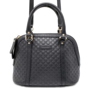 GUCCI Micro Gucci Shima Handbag Black 449654 Leather | AlmaBagz