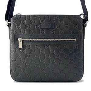 GUCCI Guccissima Messenger Bags Black 406410 Leather | AlmaBagz