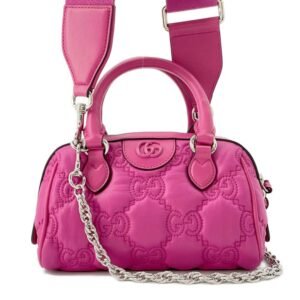GUCCI GGMatelasse Mini Travel Bag Pink 702251 Nylon Leather | AlmaBagz