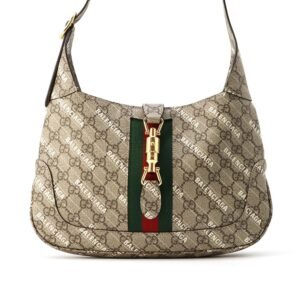 GUCCI Hacker Project Jackie 1961 Shoulder Bag Beige 636706 PVC Leather | AlmaBagz