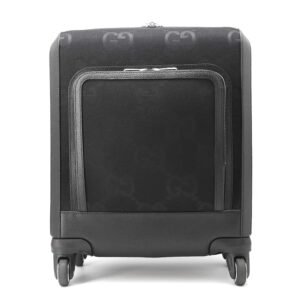 GUCCI Jumbo GG Small Cabin Trolley Bag Black 451003 Canvas Leather | AlmaBagz