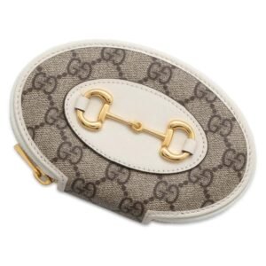 GUCCI Horsebit Coin purse White/Beige 622040 GG Supreme/Leather | AlmaBagz