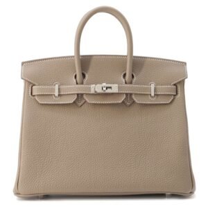 HERMES Birkin Etoupe Togo Leather Size 25 | AlmaBagz
