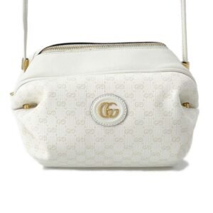 GUCCI Candy Motif Micro GG Shoulder Bag White 564580 PVC Leather | AlmaBagz
