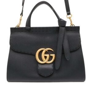 GUCCI GG Marmont 2WAYHandbag Black 421890 Leather | AlmaBagz