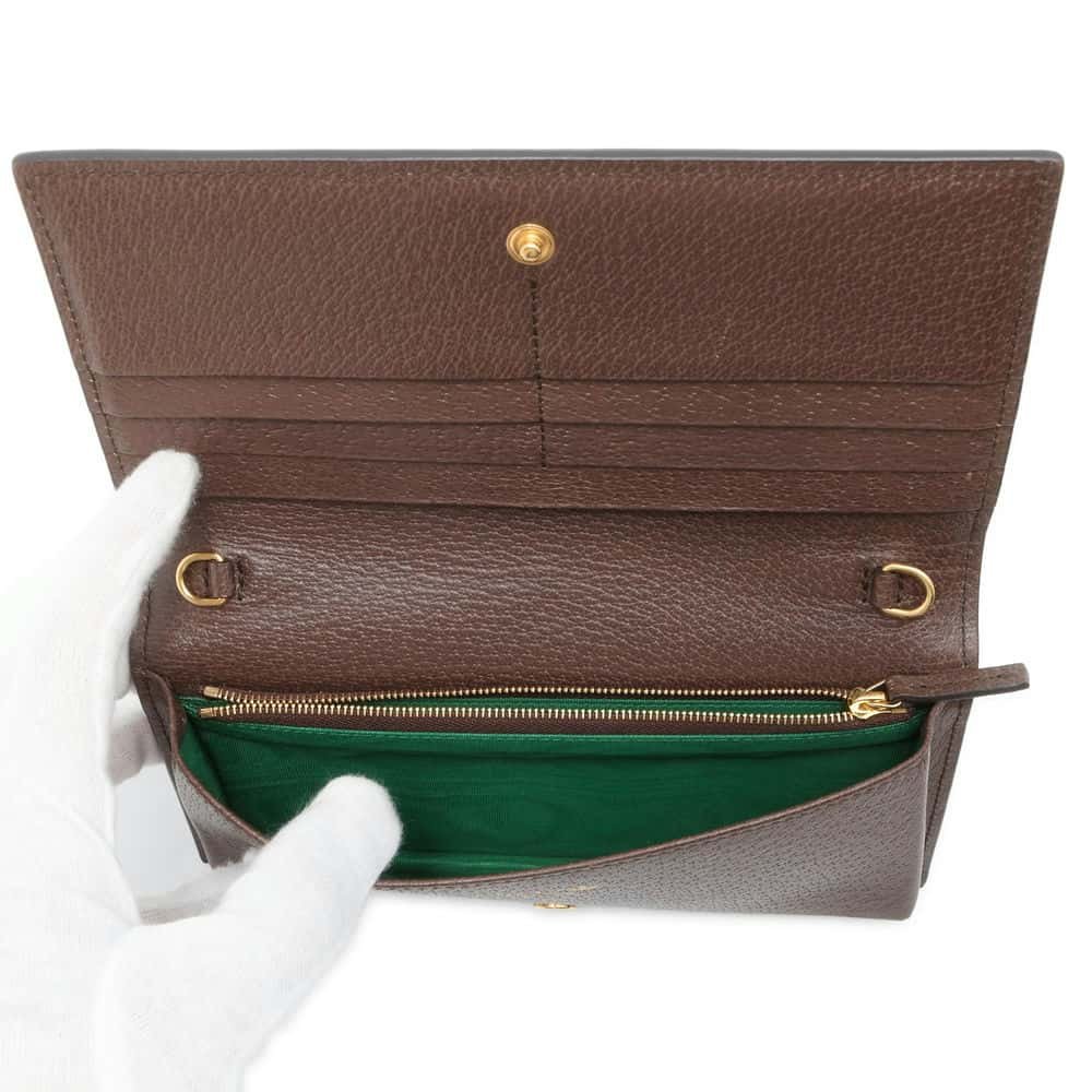 GUCCI Adidas Collaboration Chain Wallet Yellow/Brown 621892 PVC/Leather | AlmaBagz - Image 6