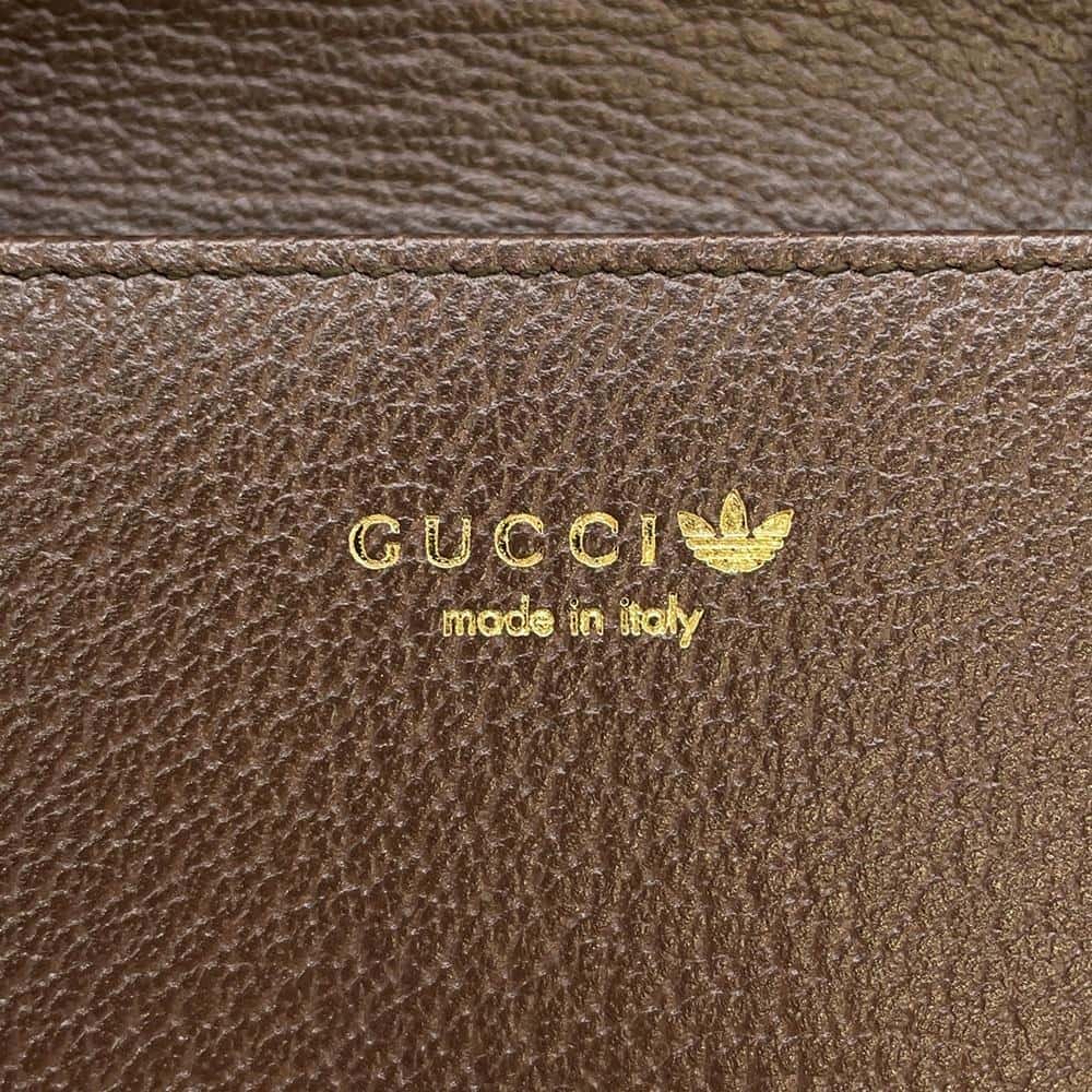 GUCCI Adidas Collaboration Chain Wallet Yellow/Brown 621892 PVC/Leather | AlmaBagz - Image 11