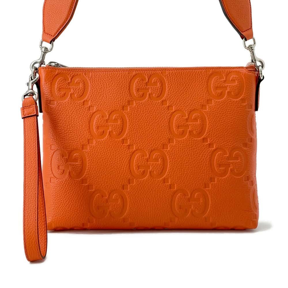 GUCCI jumbo GG messenger bag Orange 696009 Leather | AlmaBagz