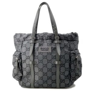 GUCCI GGNylon Ripstop Tote Bag Gray 767929 GGNylon Leather | AlmaBagz