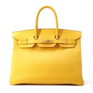 HERMES Birkin Yellow Courchevel Size 35 | AlmaBagz
