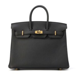 HERMES Birkin Black Togo Leather Size 25 | AlmaBagz