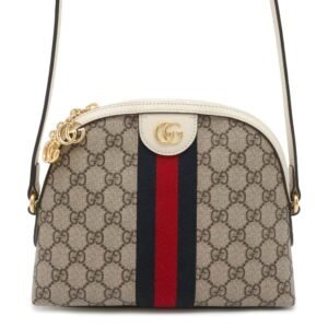 GUCCI Ophidia GG Supreme Shoulder Bag Beige/Ivory 499621 GG SupremeCanvas Leather | AlmaBagz