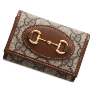 GUCCI Horsebit 6 Key Case Beige/Brown 671785 GG Supreme Canvas | AlmaBagz