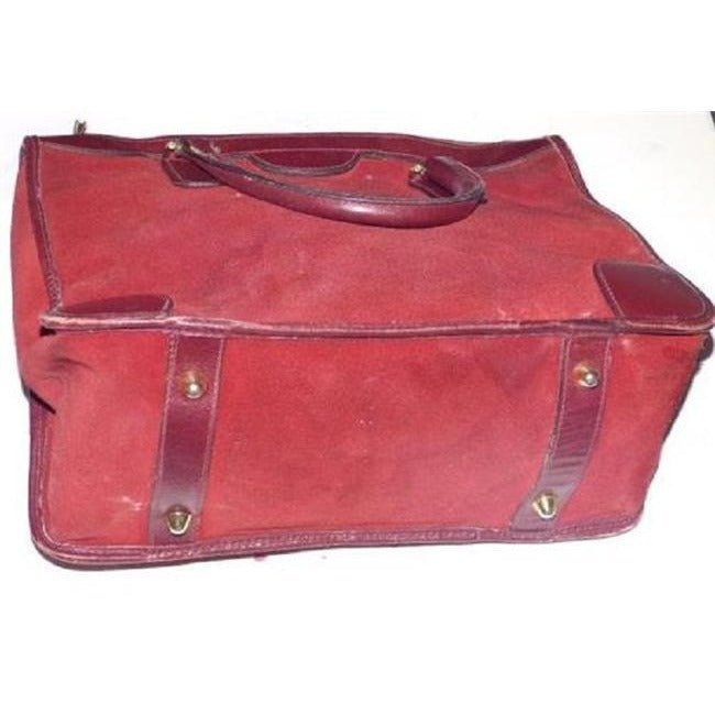 Gucci Vintage Burgundy Leather Suede Satchel | AlmaBagz