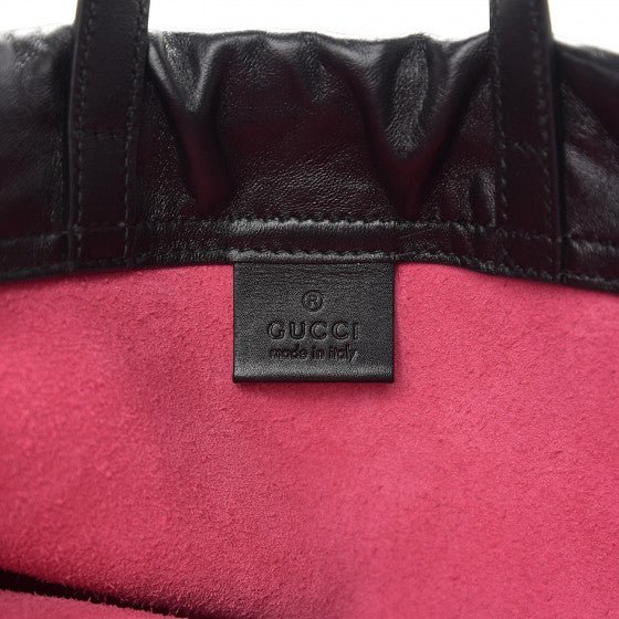 Gucci 2018 Leather Drawstring Backpack in Pink with Pouch | AlmaBagz - Image 12