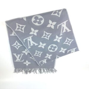LOUIS VUITTON Scarf M77727 wool gray Scarf ・LV Essential | AlmaBagz