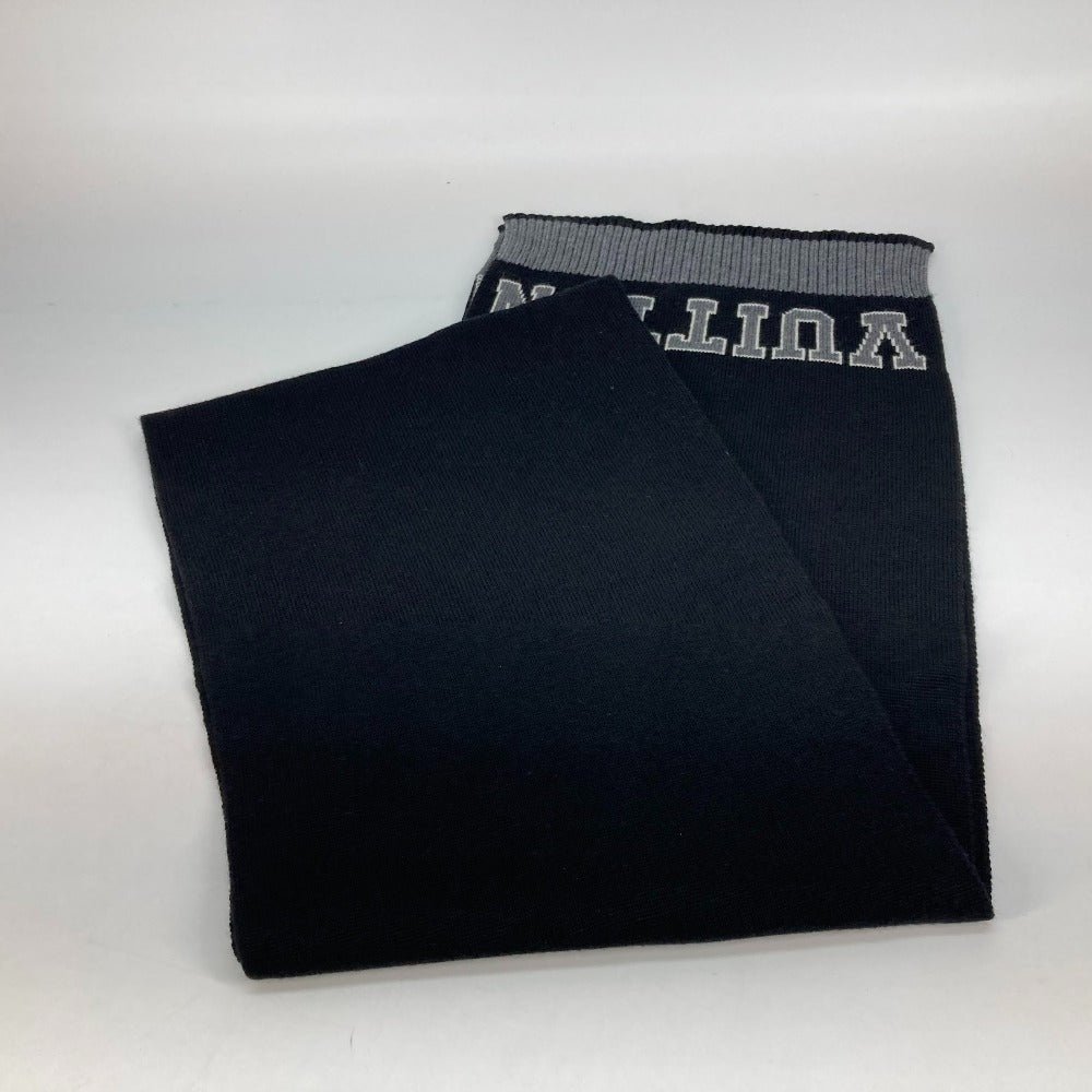 LOUIS VUITTON Scarf M71234 wool black Echarpe Louis logo scarf | AlmaBagz - Image 8