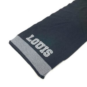 LOUIS VUITTON Scarf M71234 wool black Echarpe Louis logo scarf | AlmaBagz