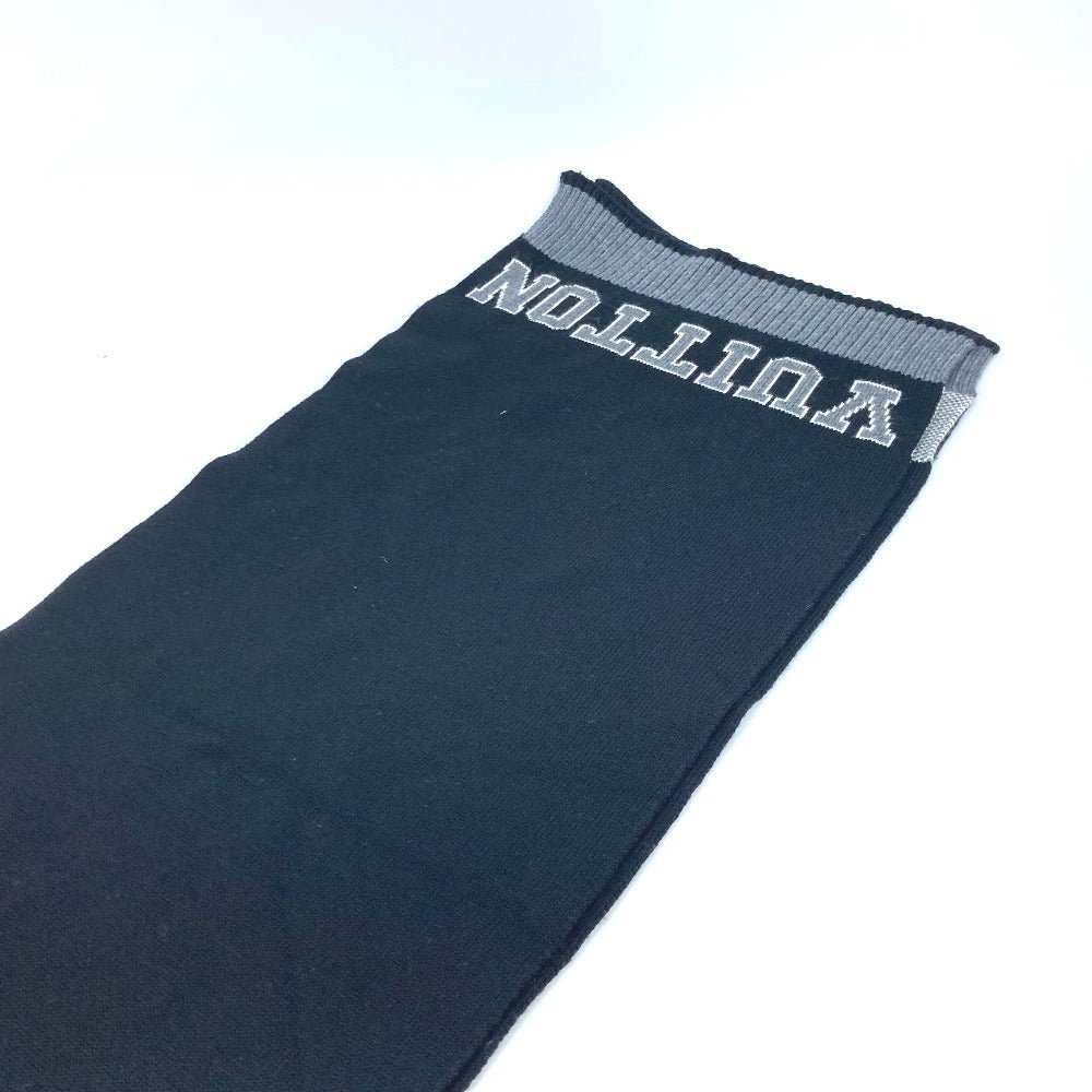 LOUIS VUITTON Scarf M71234 wool black Echarpe Louis logo scarf | AlmaBagz - Image 4