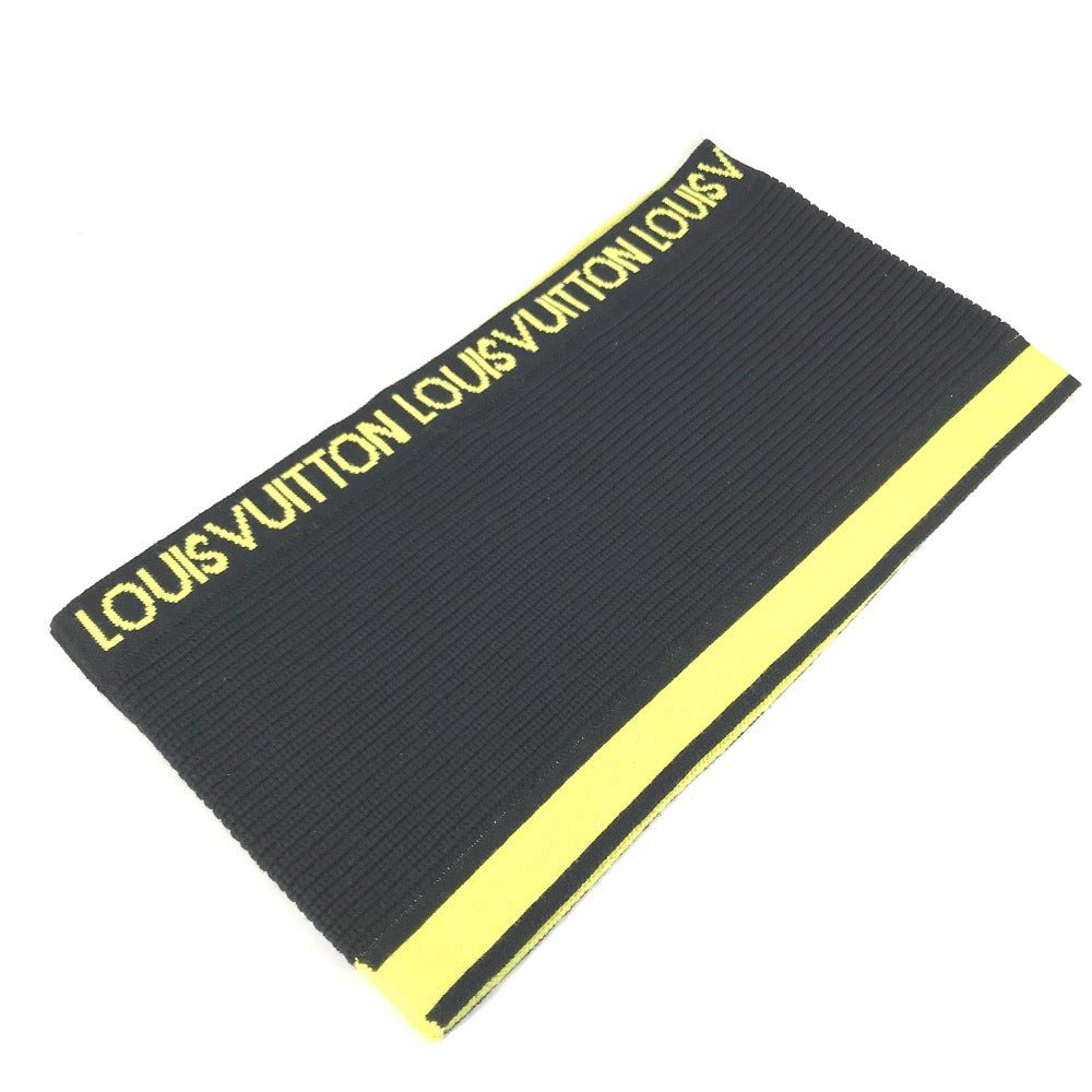 LOUIS VUITTON Scarf MP2238 wool black Snood logo | AlmaBagz