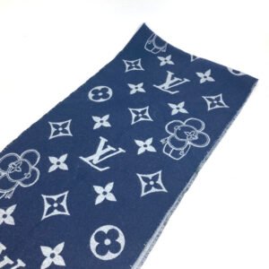 LOUIS VUITTON Scarf M79189 wool Navy Vivienne Dragonne | AlmaBagz